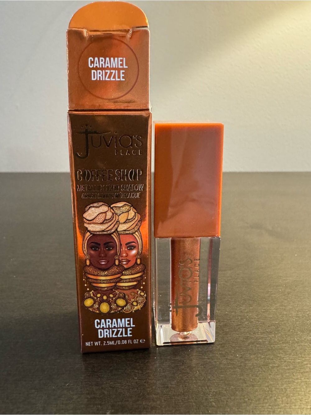 Juvia's Place Coffee Shop Metallic Liquid Shadow Caramel Drizzle Full Size NIB